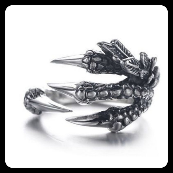 5/$25 Dragon claw unique ring, brand new adjustable silver - Picture 7 of 11